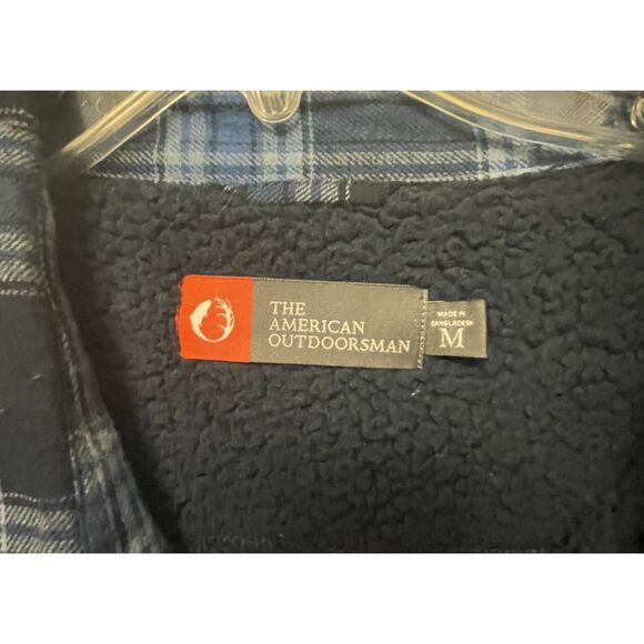 The American Outdoorsman Men's Bonded Flannel Fleece Shirt Jacket - Picture 3 of 3